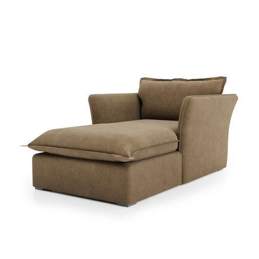 Sunday Chaise camel velvet