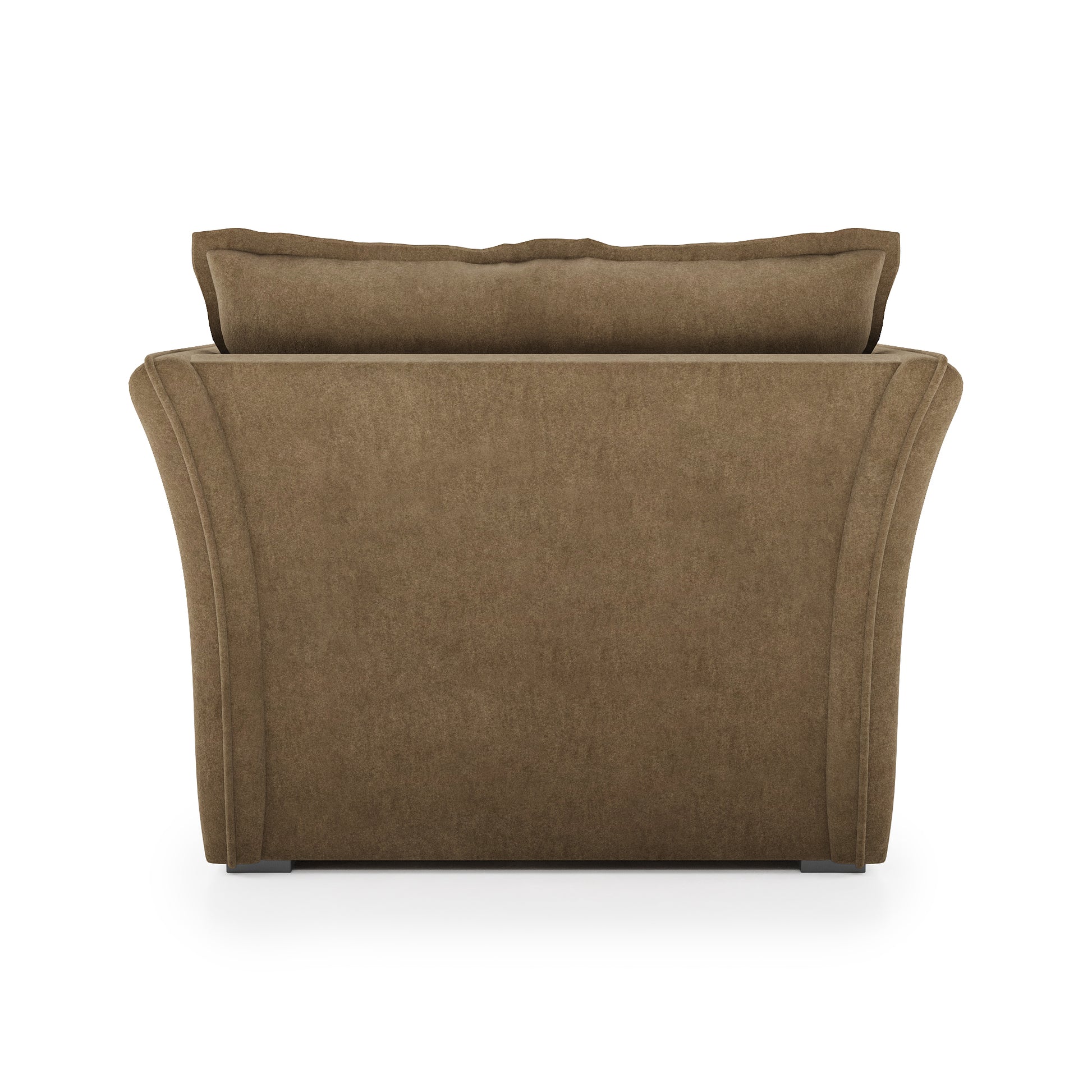 Sunday Chaise camel velvet back view