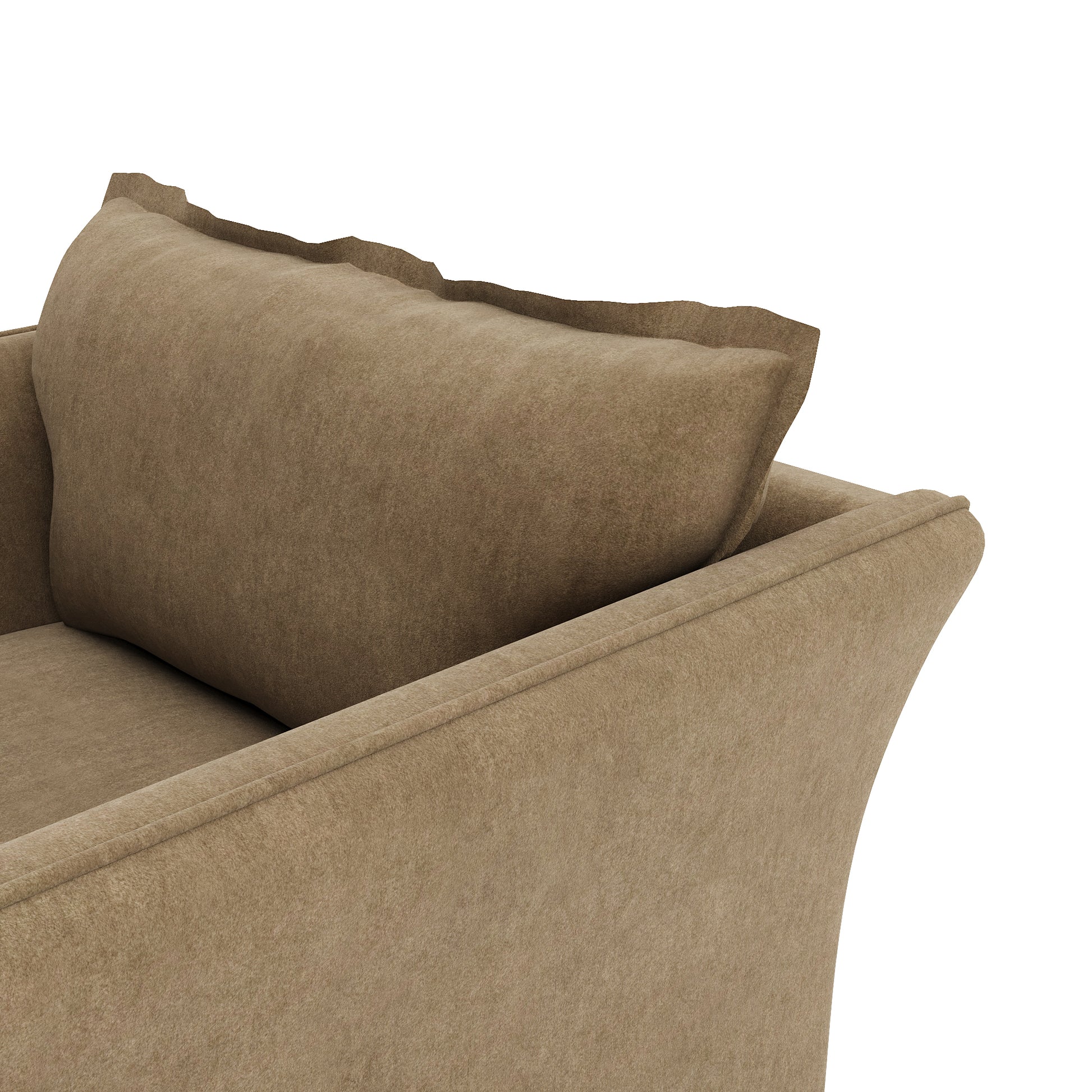 Sunday Chaise camel velvet close up