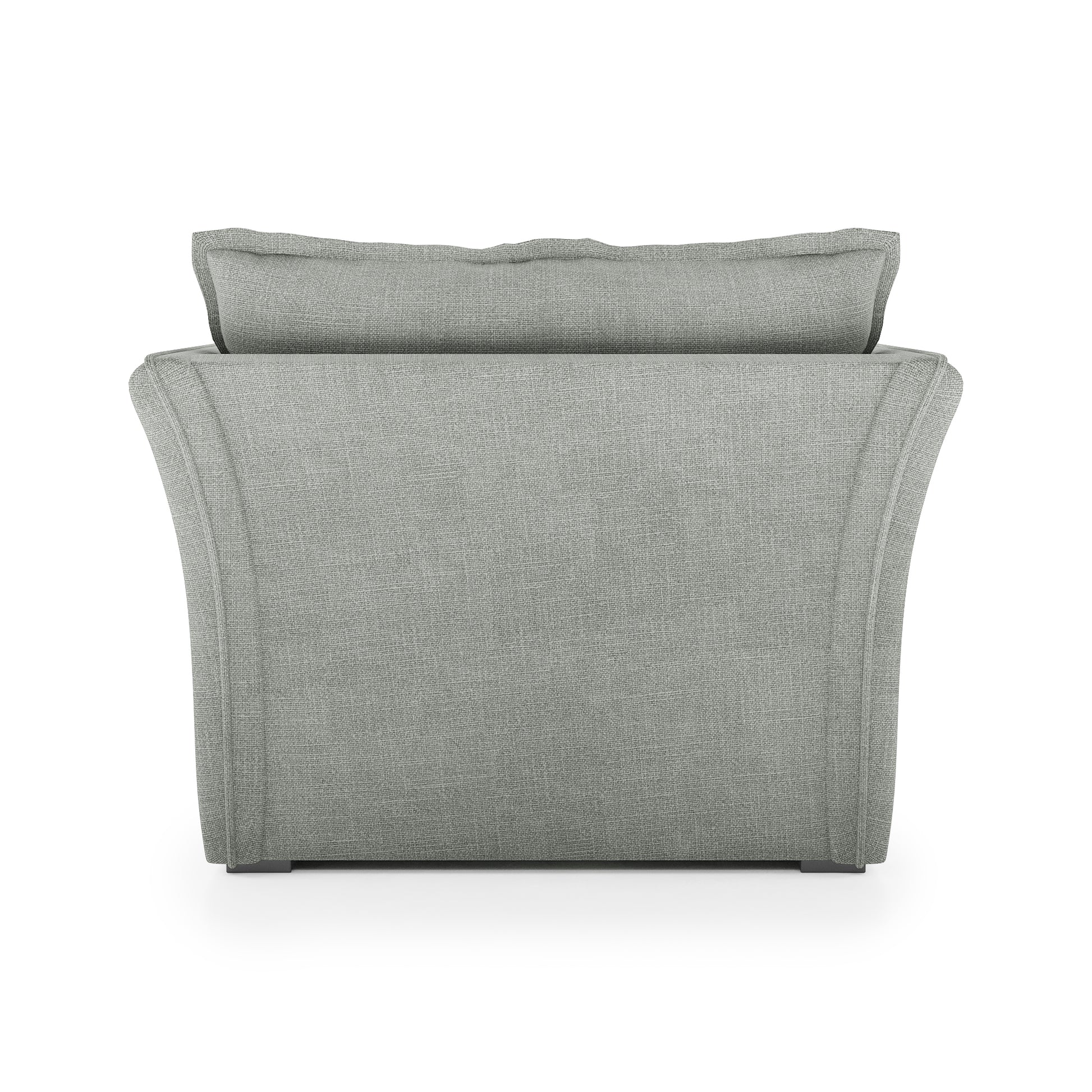 Sunday Chaise dove grey linen back view