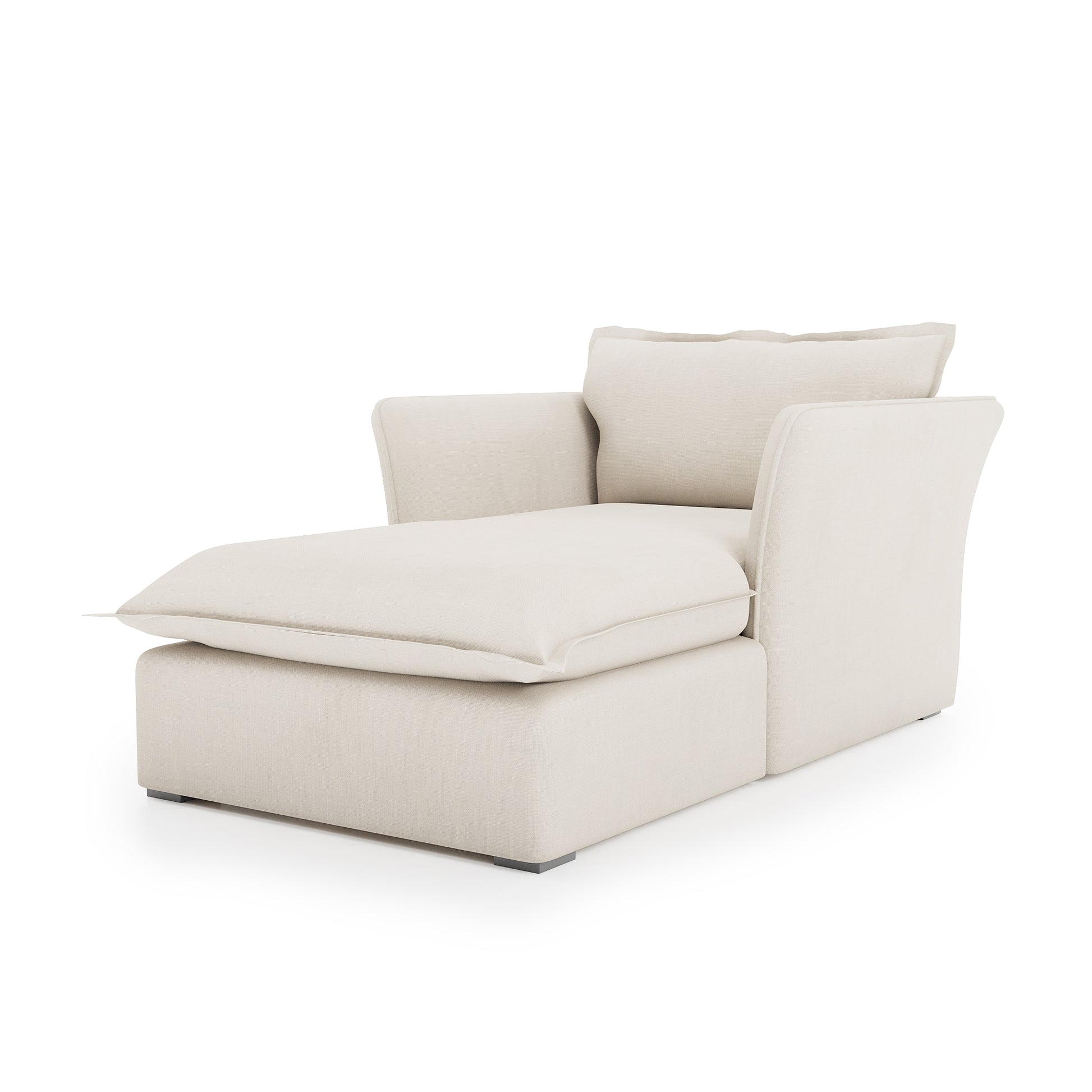 Sunday Chaise ivory linen