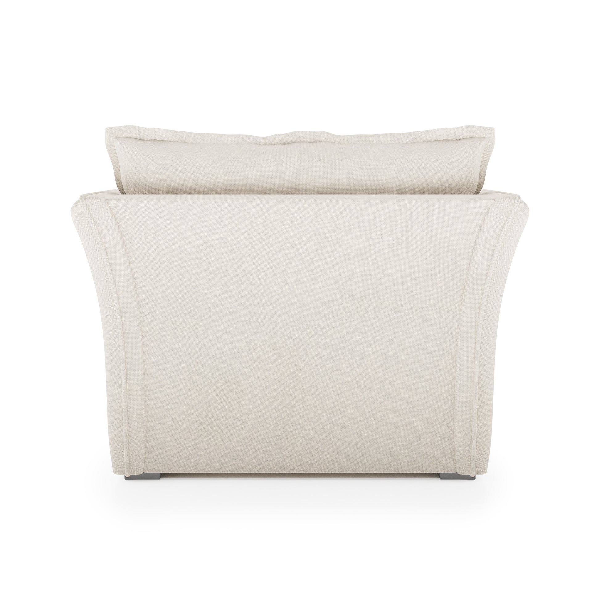 Sunday Chaise ivory linen back view