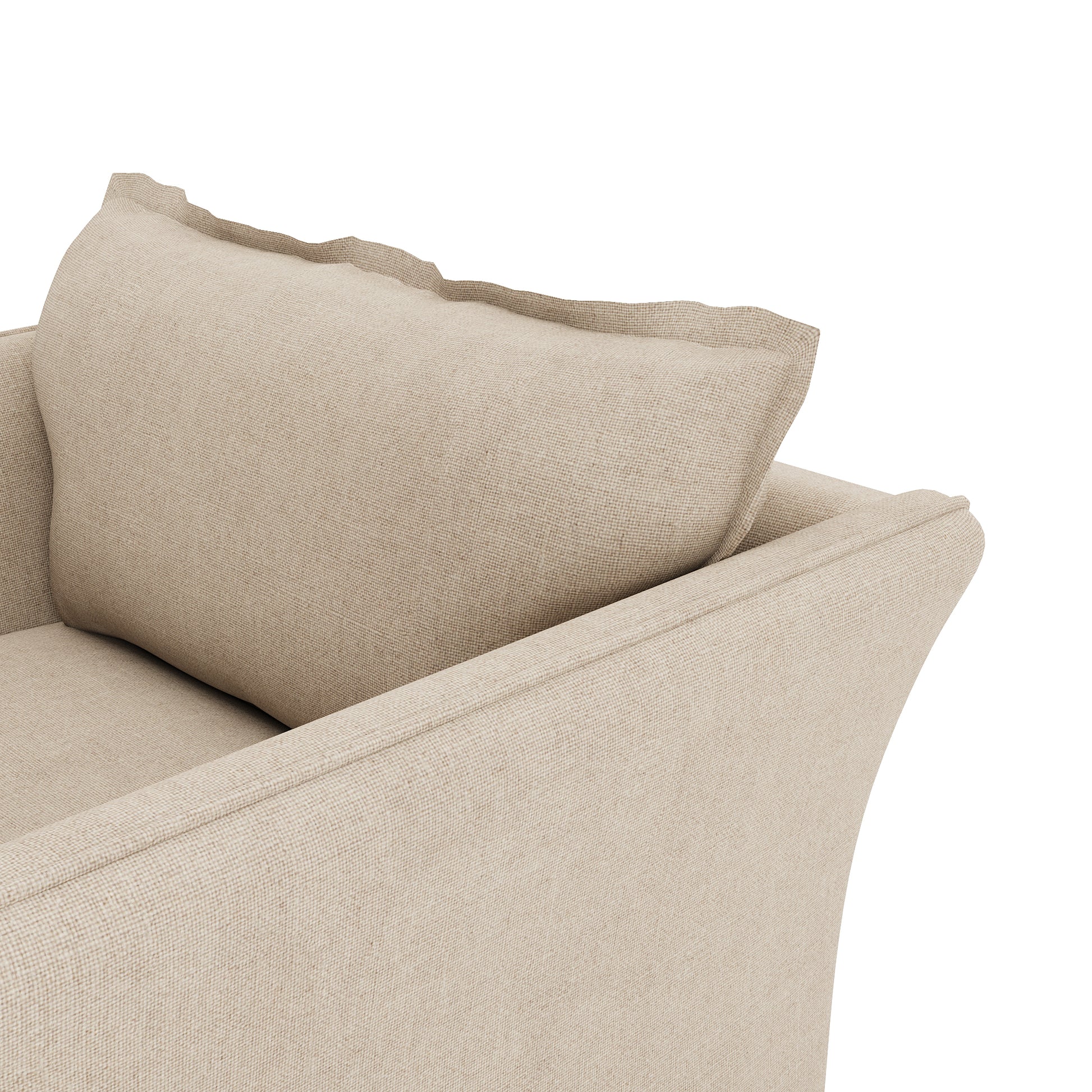 Sunday Chaise natural linen close up