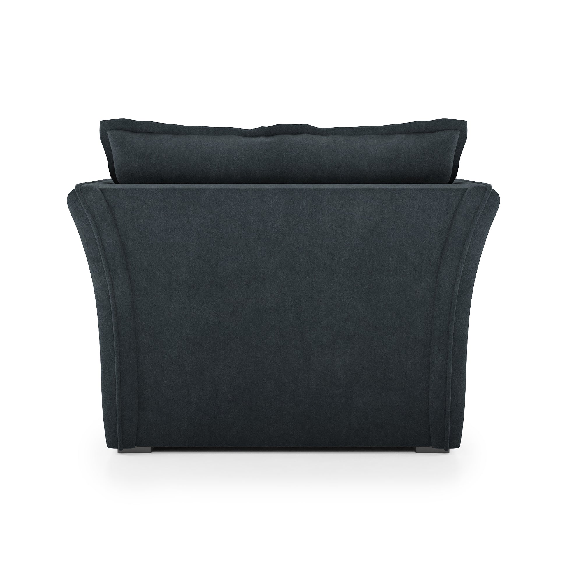 Sunday Chaise inkwell velvet back view