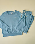 Homebody Steel Blue Crewneck Loungewear Set