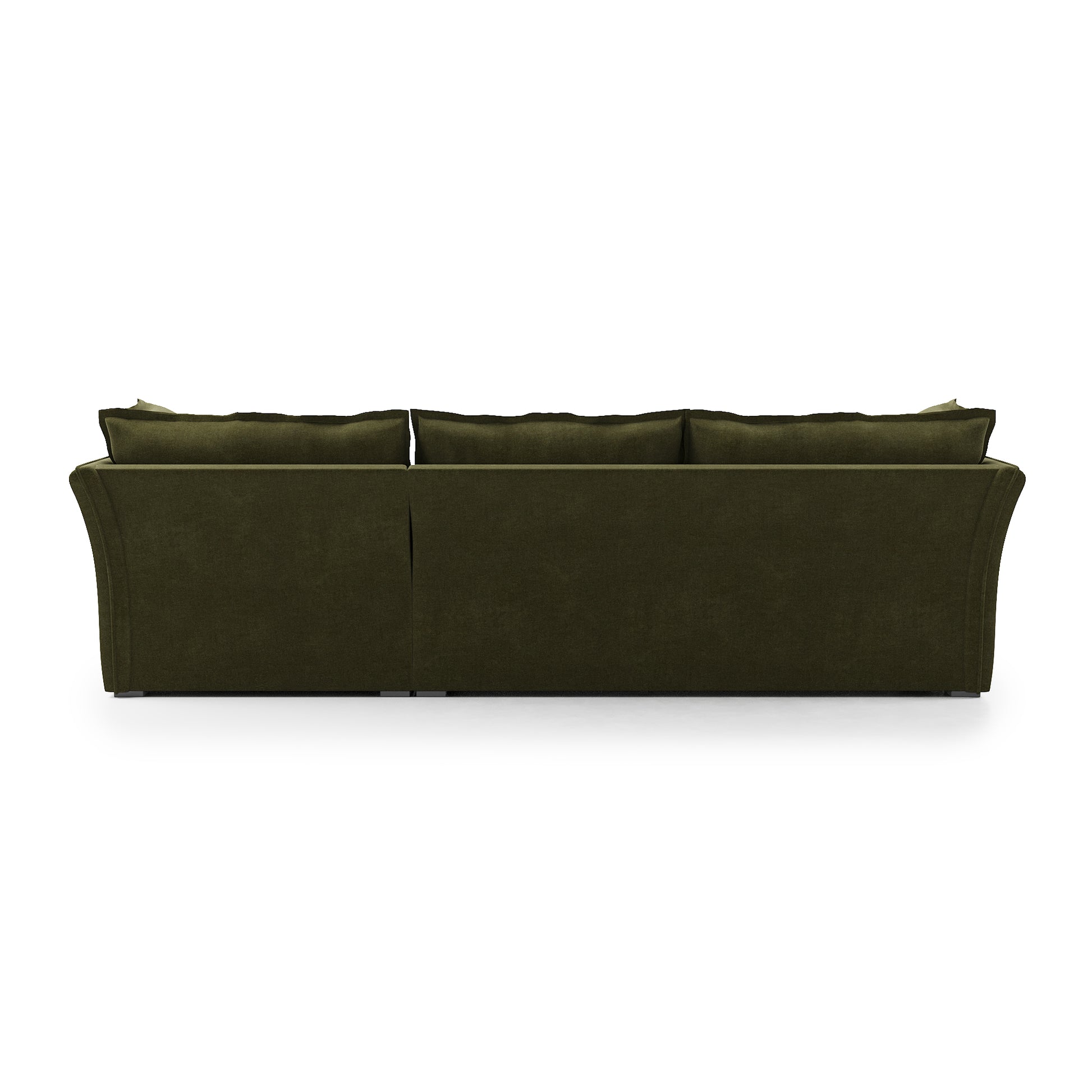 Sunday 2 Piece Sectional forest velvet back view