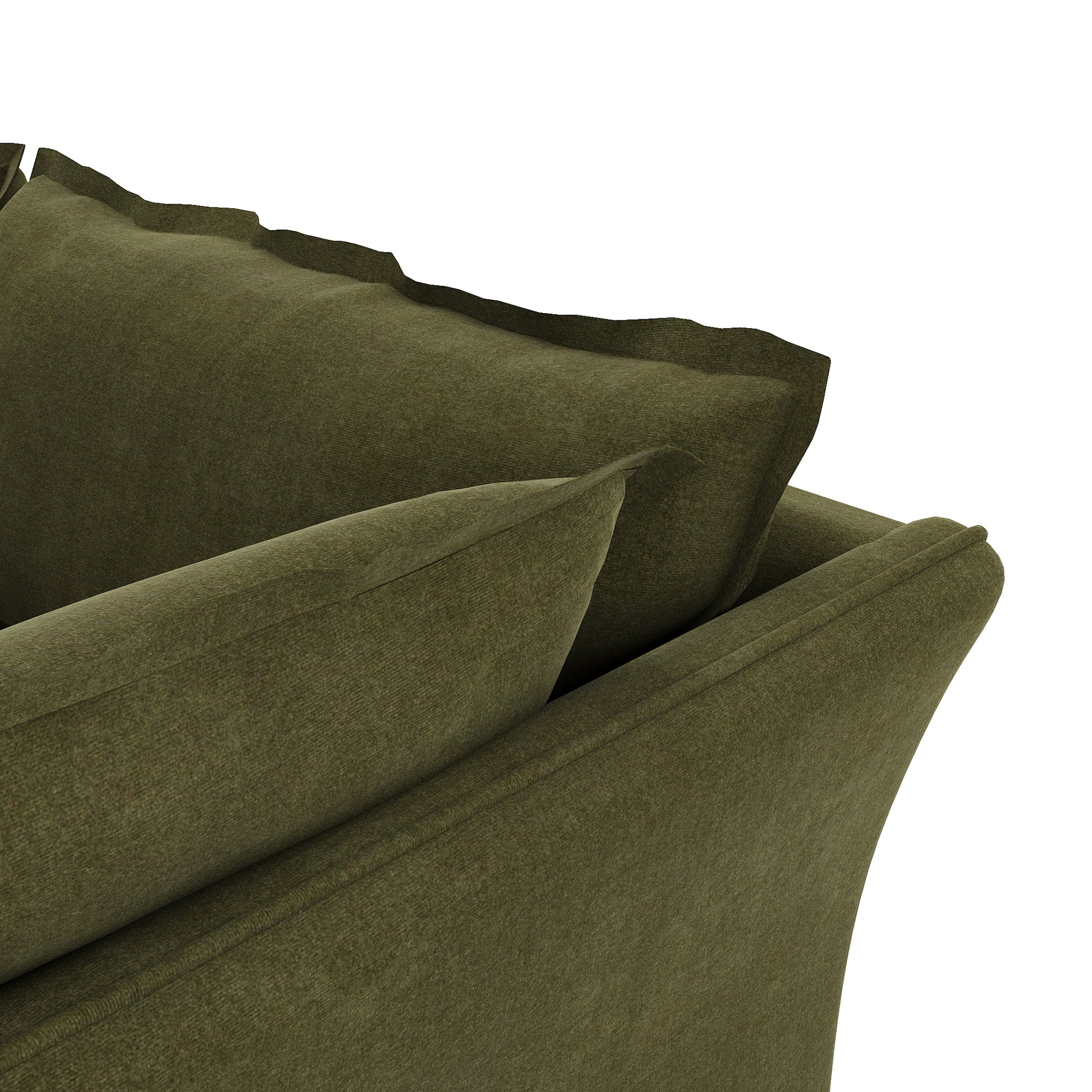 Sunday 2 Piece Sectional forest velvet close up