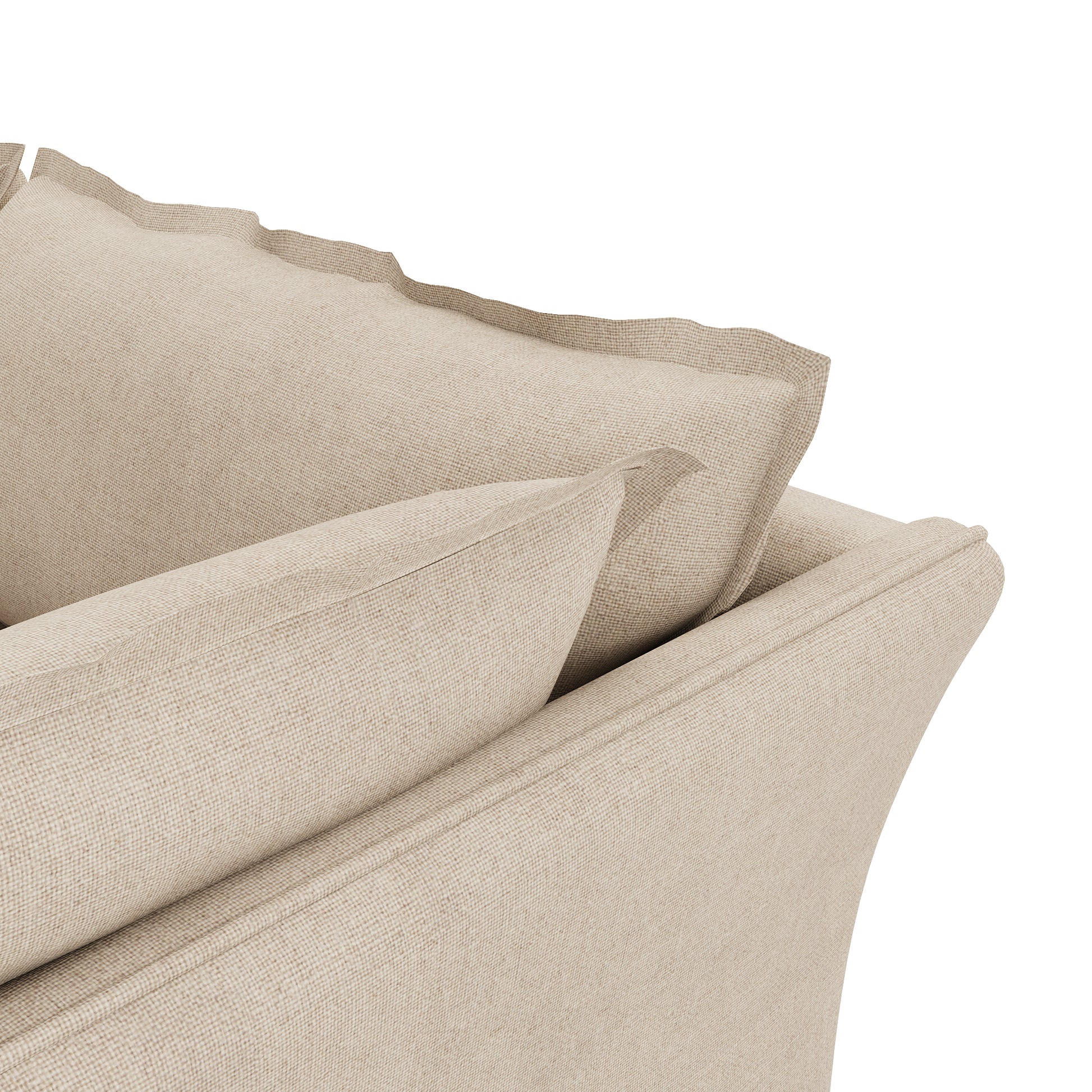 Sunday 2 Piece Sectional natural linen close up