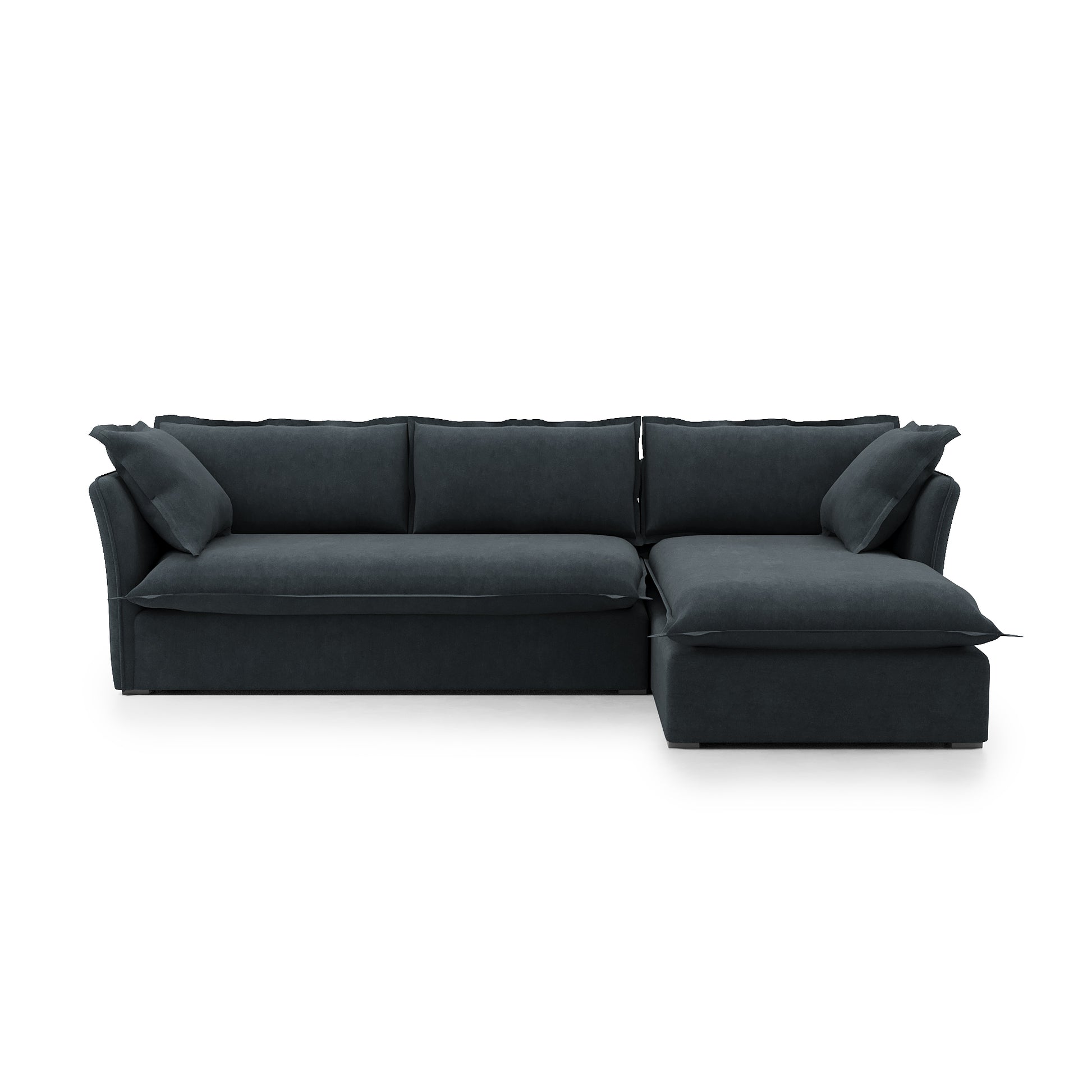 Sunday 2 Piece Sectional inkwell velvet right chaise