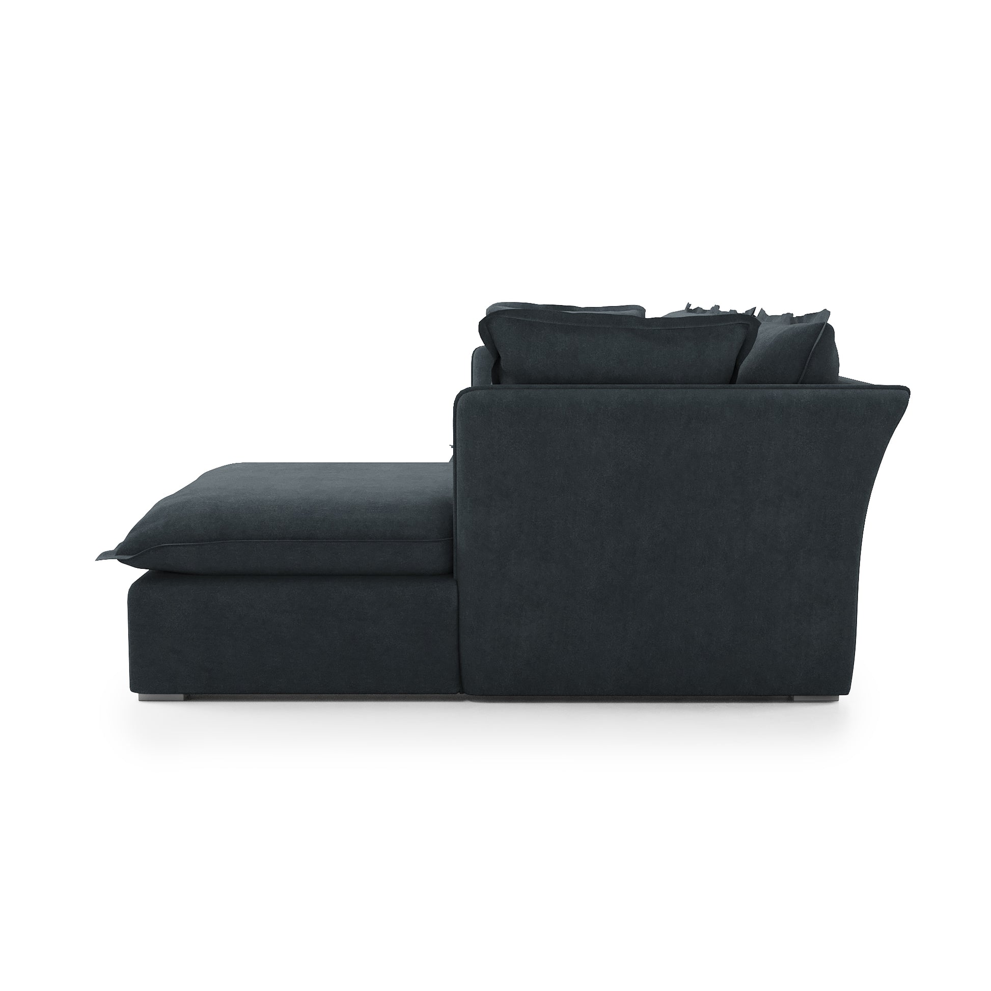 Sunday 2 Piece Sectional inkwell velvet right chaise side view
