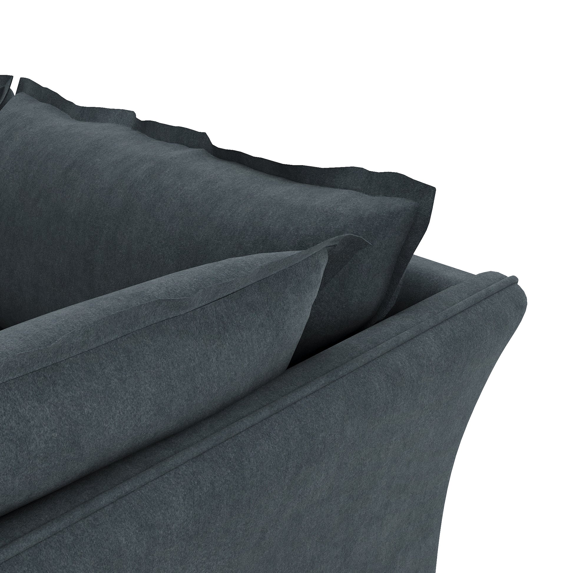 Sunday 2 Piece Sectional inkwell velvet close up