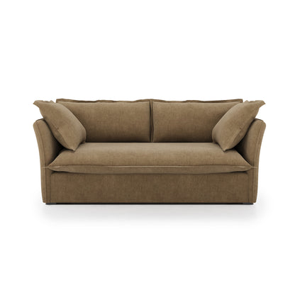 Sunday Sofa camel velvet front view