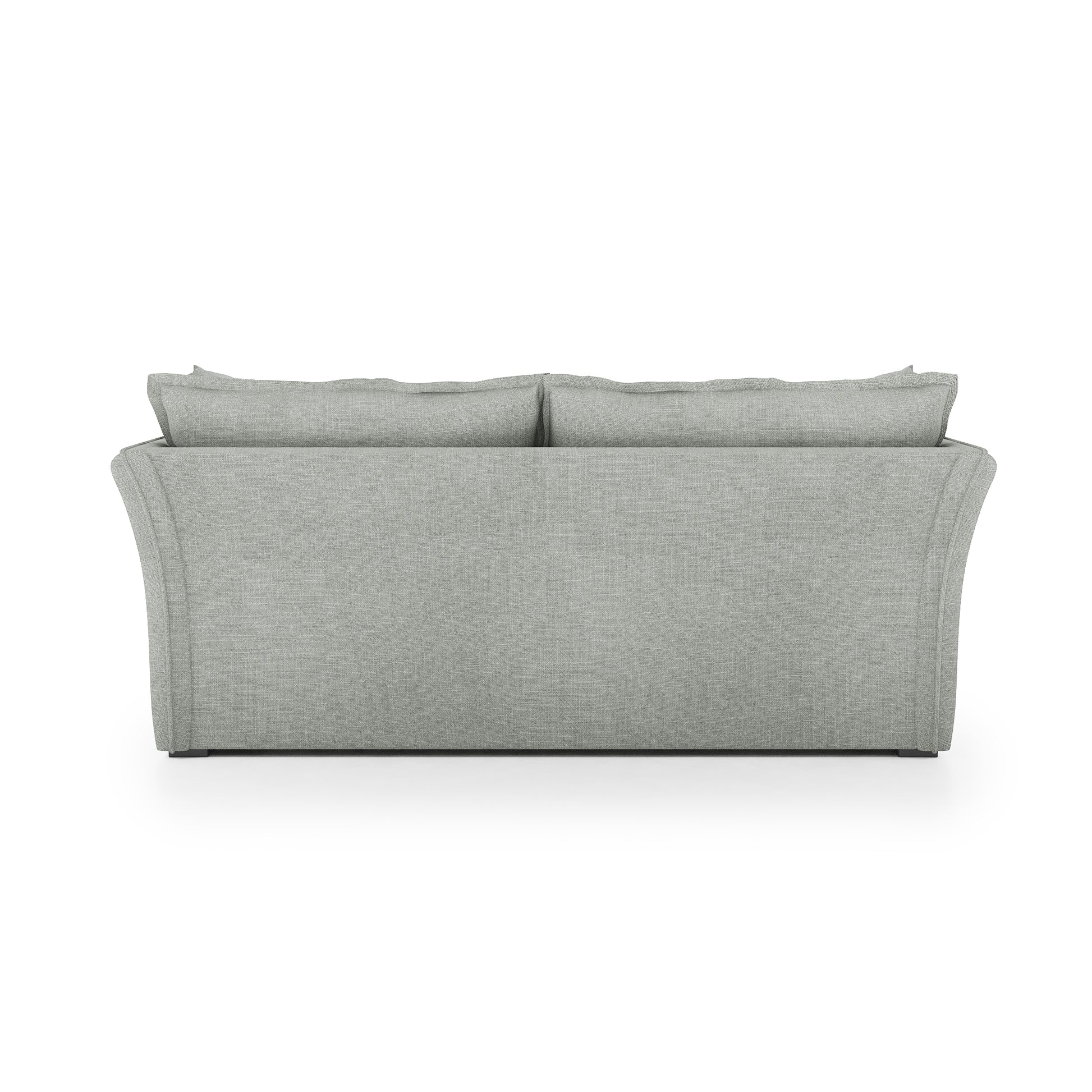 Sunday Sofa dove grey linen back view