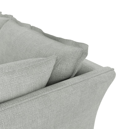 Sunday Sofa dove grey linen close up