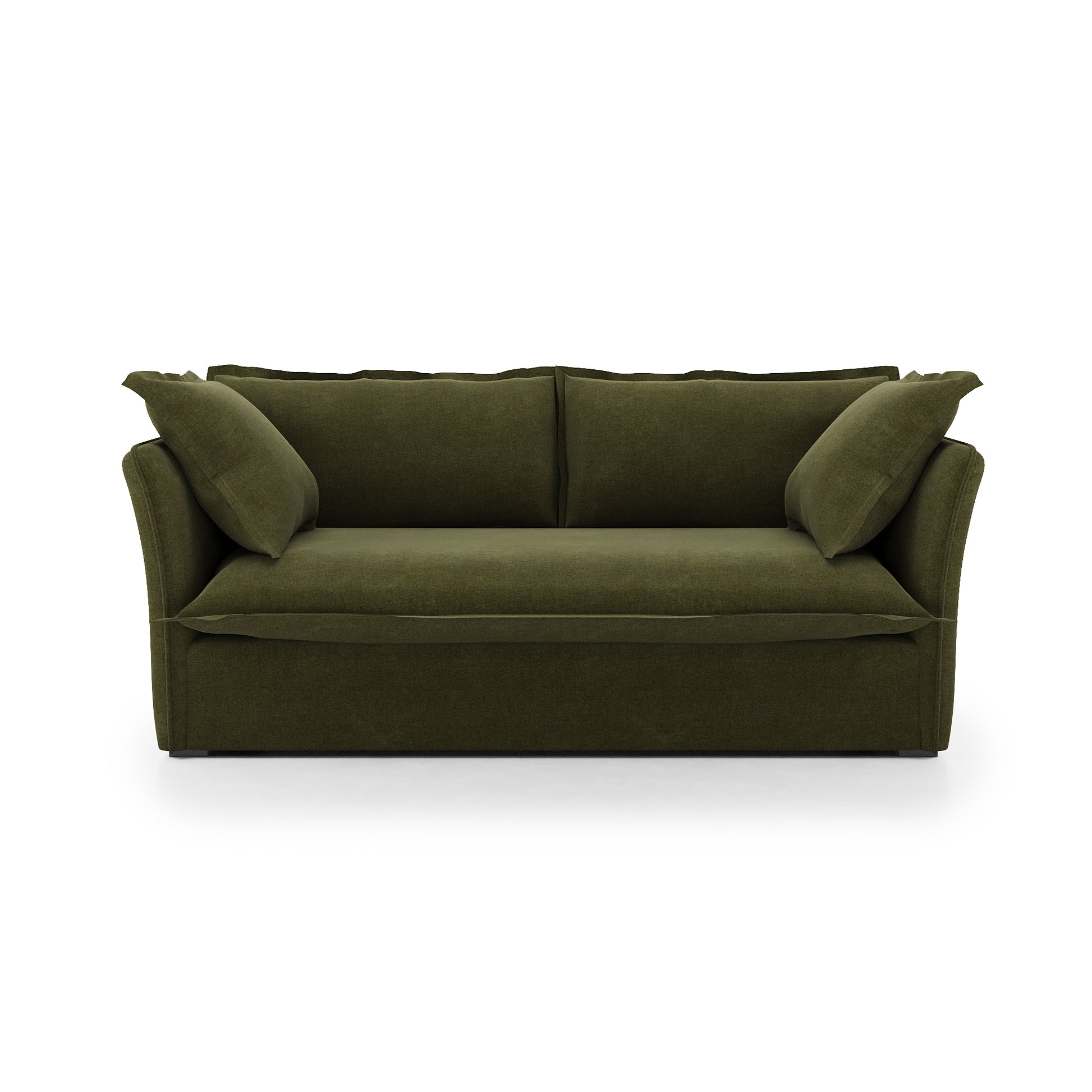 Sunday Sofa forest velvet front view