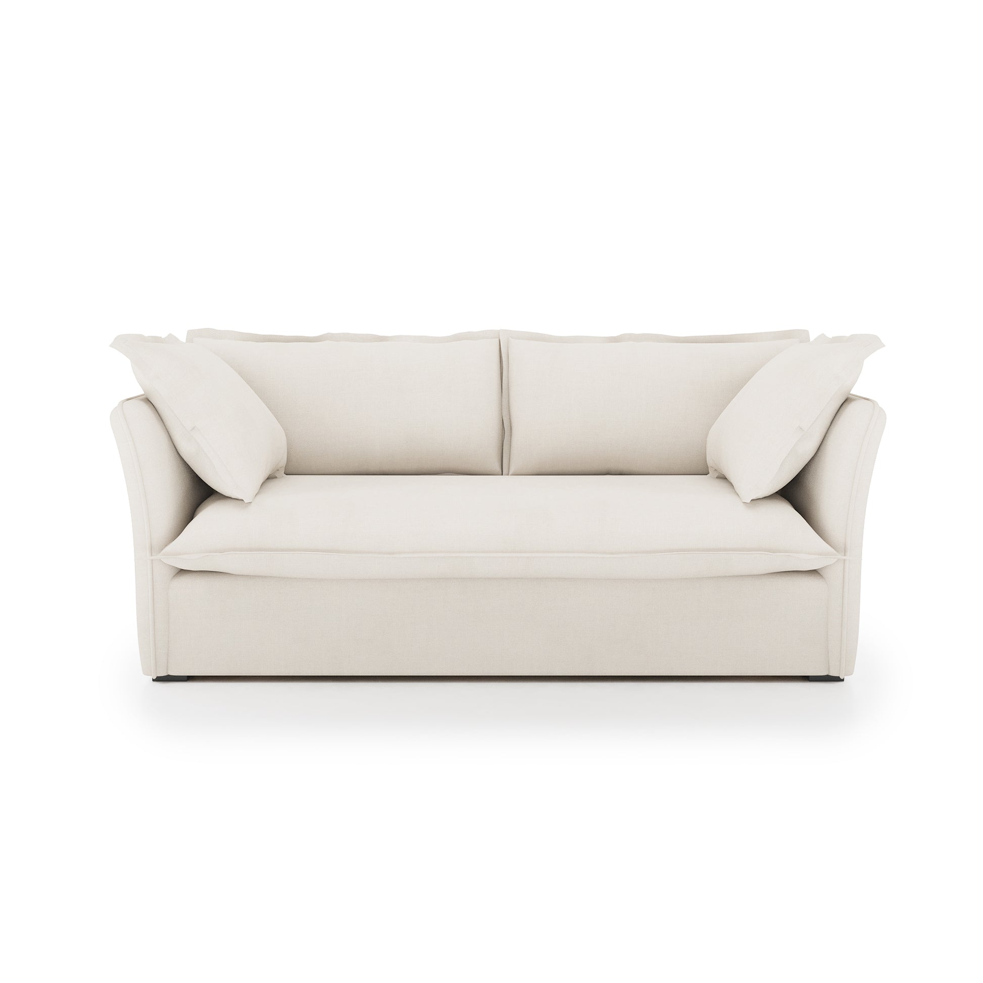 Sunday Sofa ivory linen front view