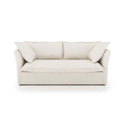 Sunday Sofa ivory linen front view