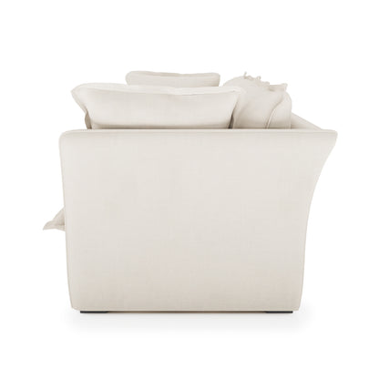 Sunday Sofa ivory linen side view