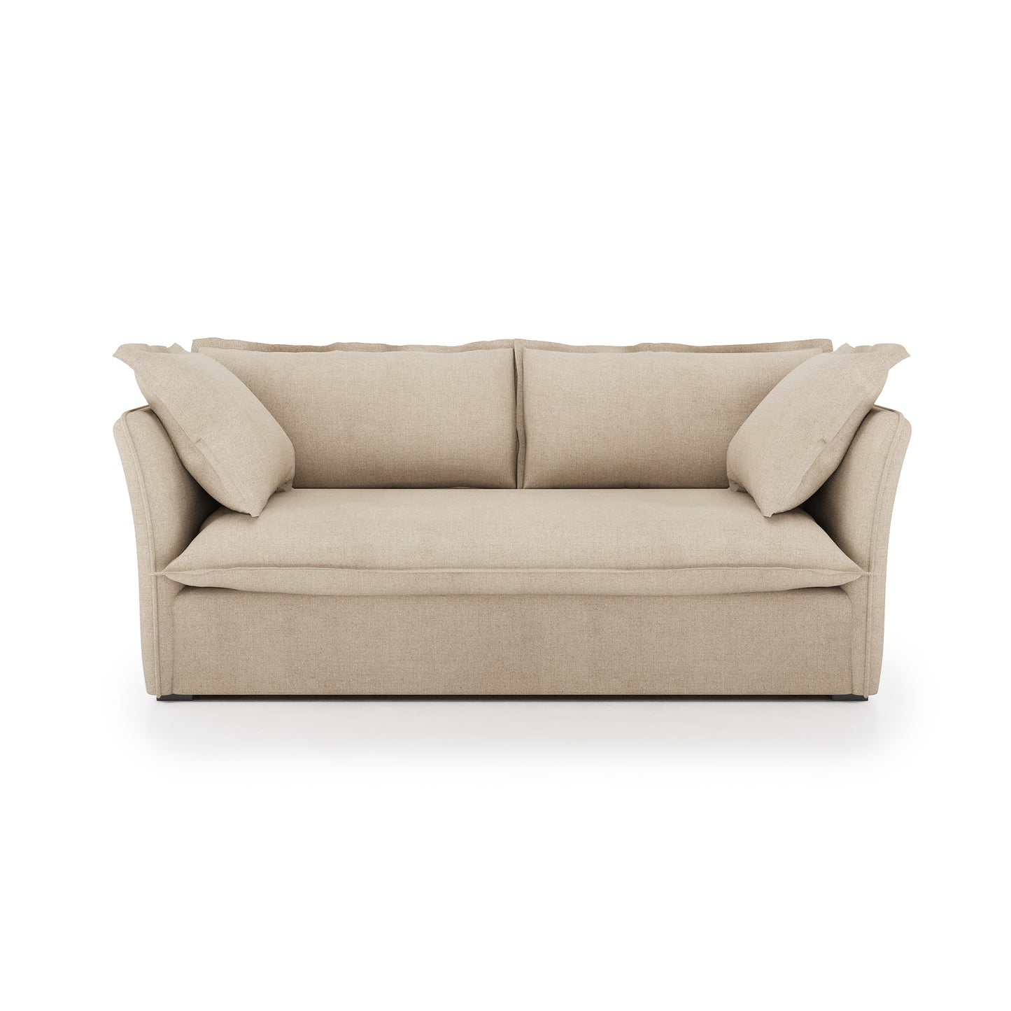 Sunday Sofa natural linen front view