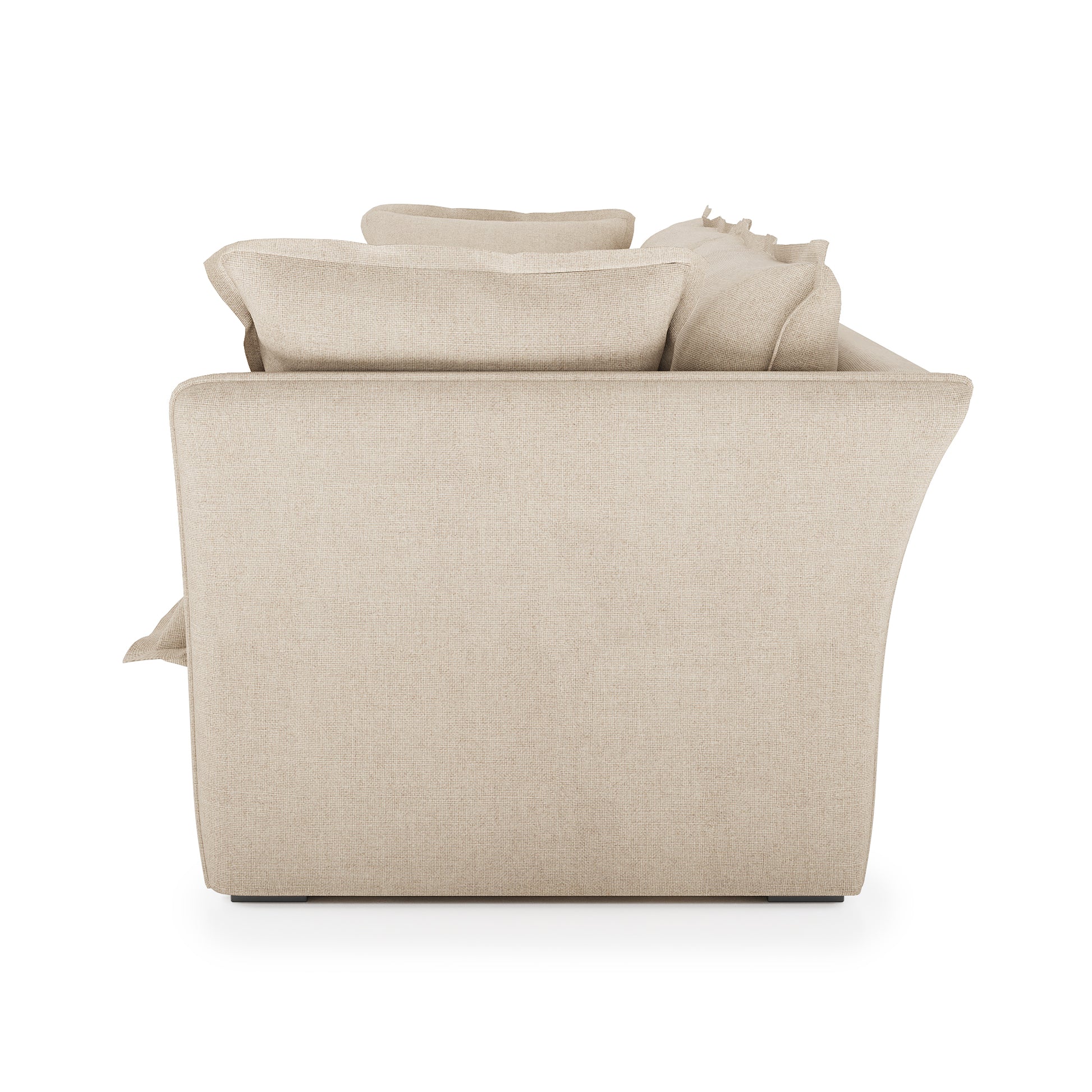 Sunday Sofa natural linen side view