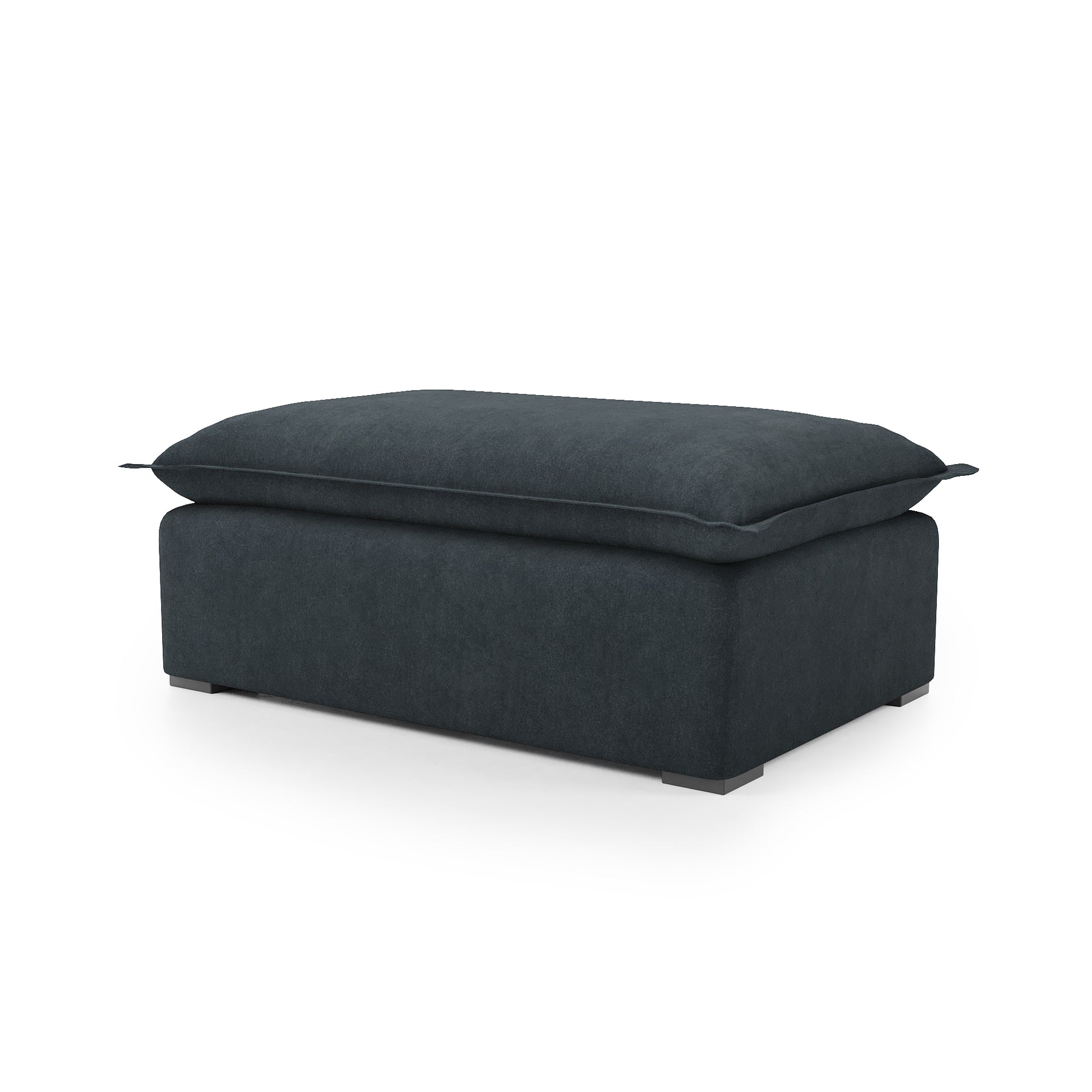 Sunday Ottoman in inkwell velvet