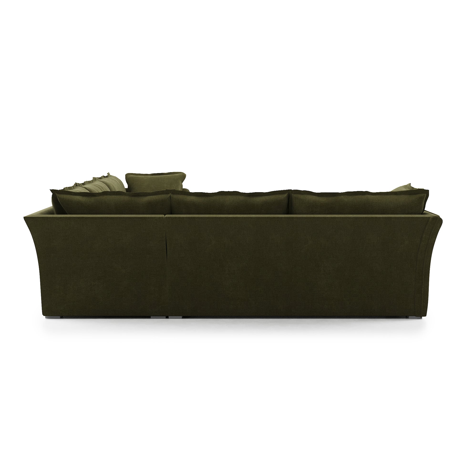 Sunday Sectional forest velvet back view