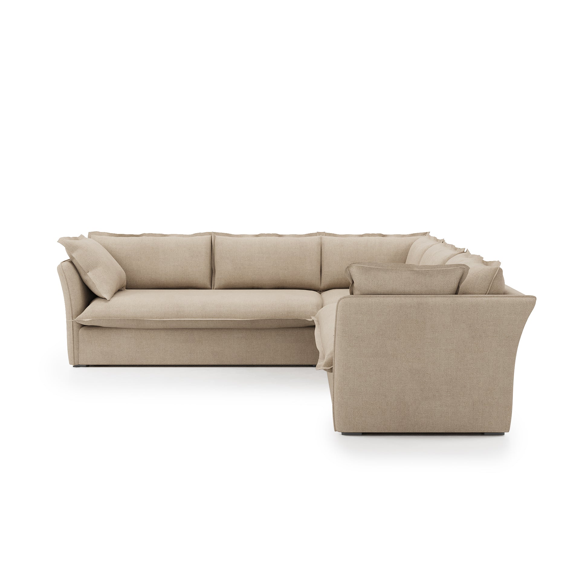 Sunday Sectional natural linen side view