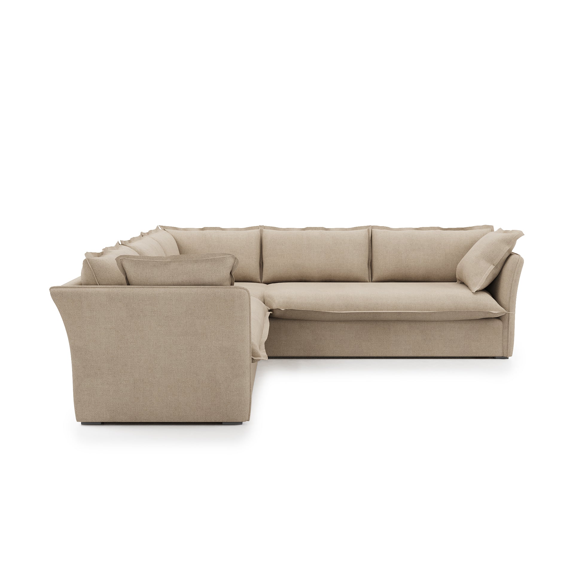 Sunday Sectional natural linen side view