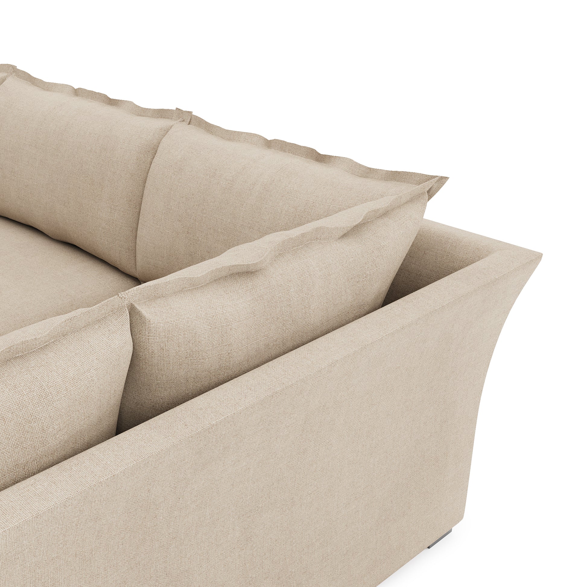 Sunday Sectional natural linen close up
