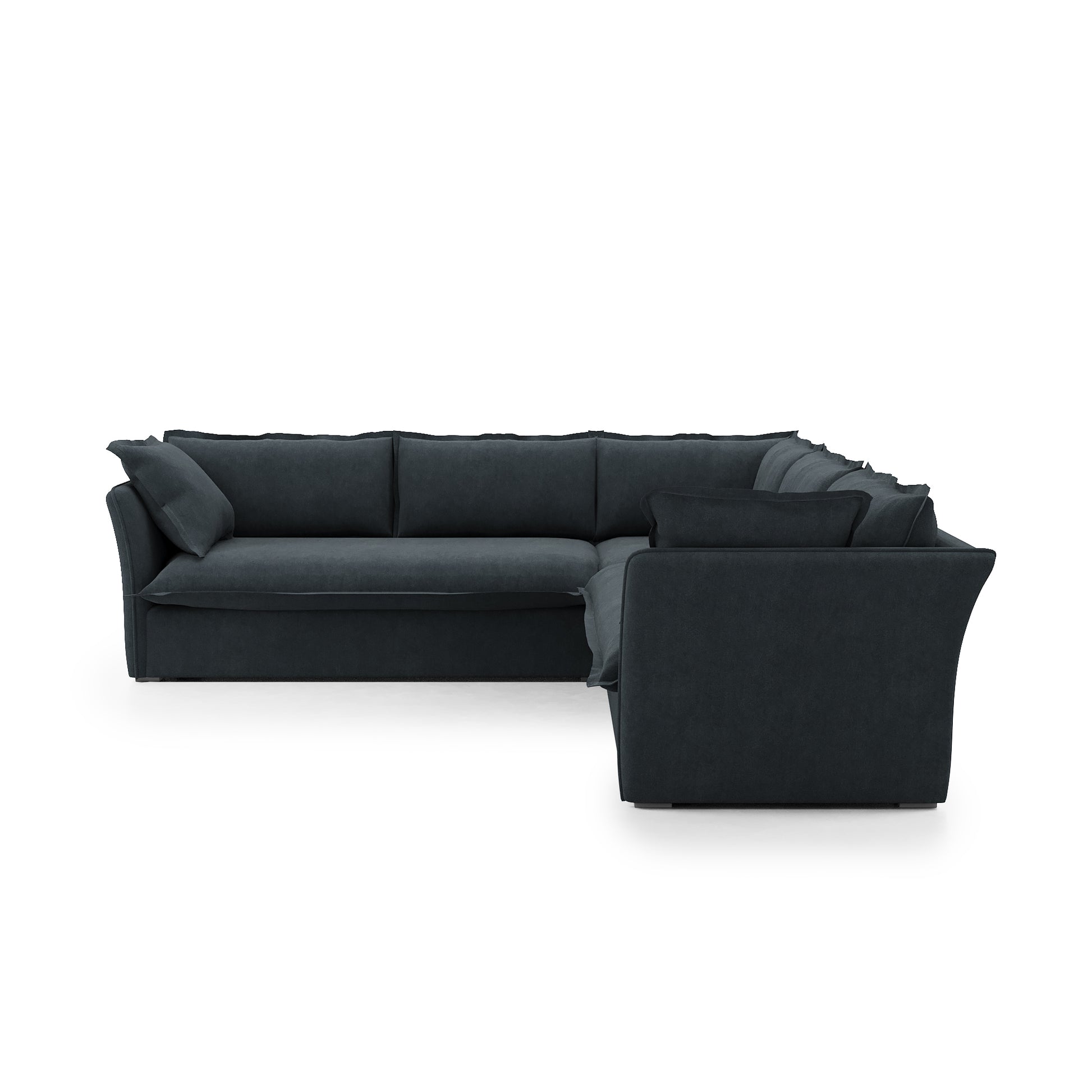 Sunday Sectional inkwell velvet side view