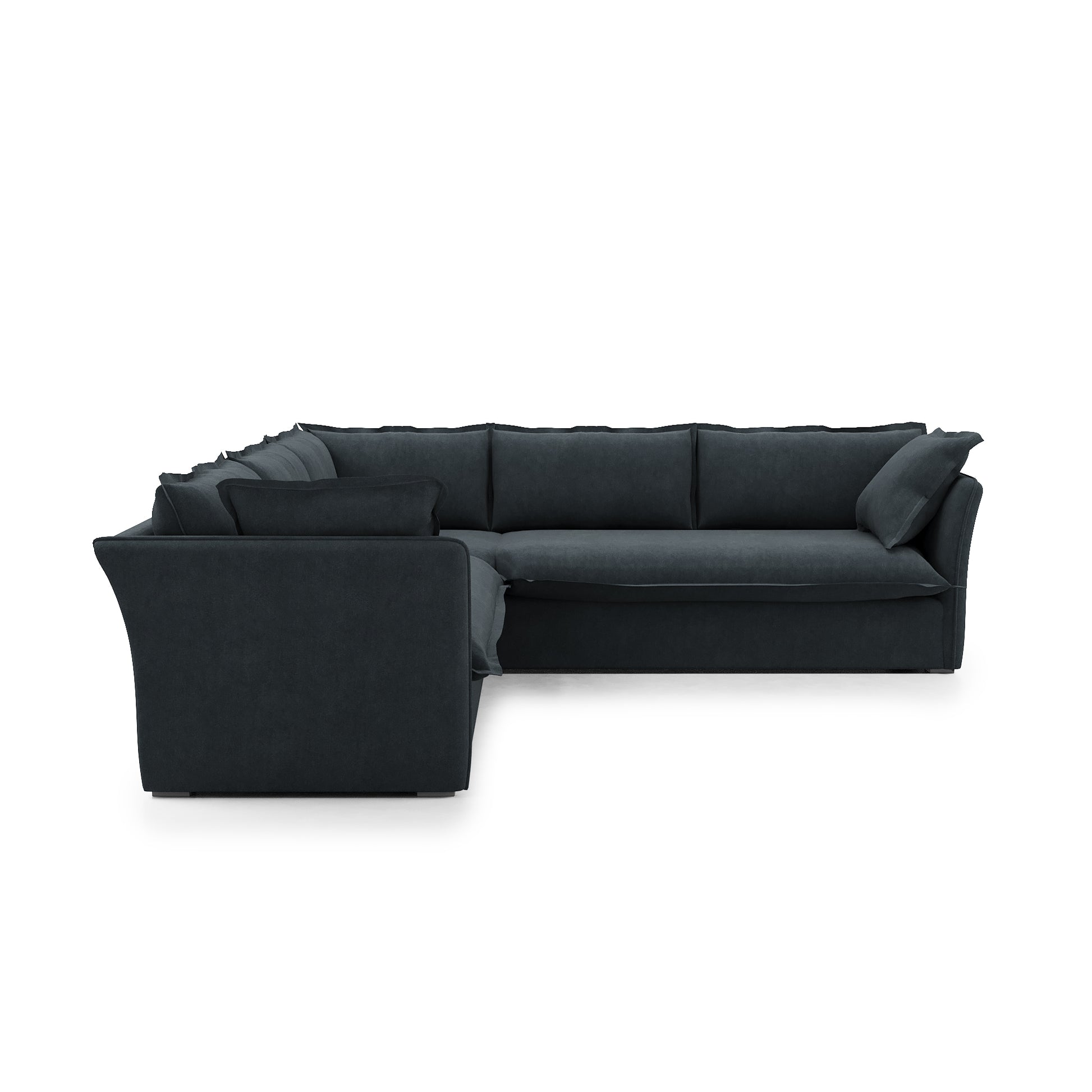 Sunday Sectional inkwell velvet side view