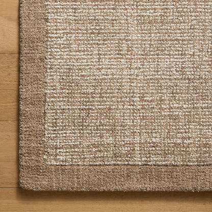 Henley Ivory Brown Rug corner view from above