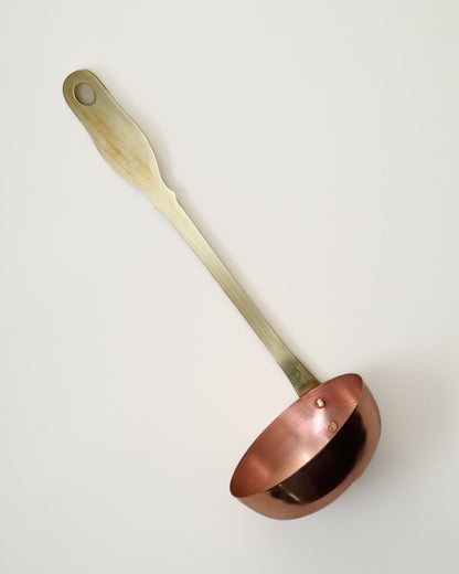 Handmade Hammered Copper + Brass Ladle