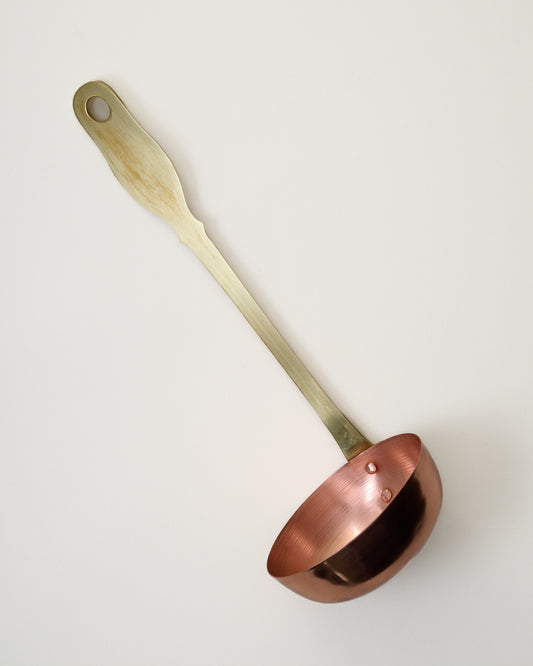Handmade Hammered Copper + Brass Ladle
