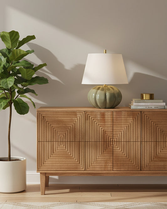 Bethany Table Lamp on console table