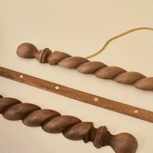 Turned Wood Poster Hanger Kit