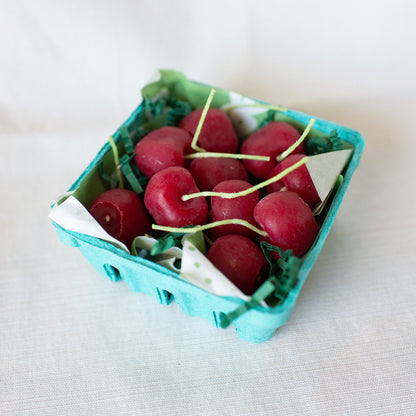 Cherry Birthday Candle Set of 10 shown in carton