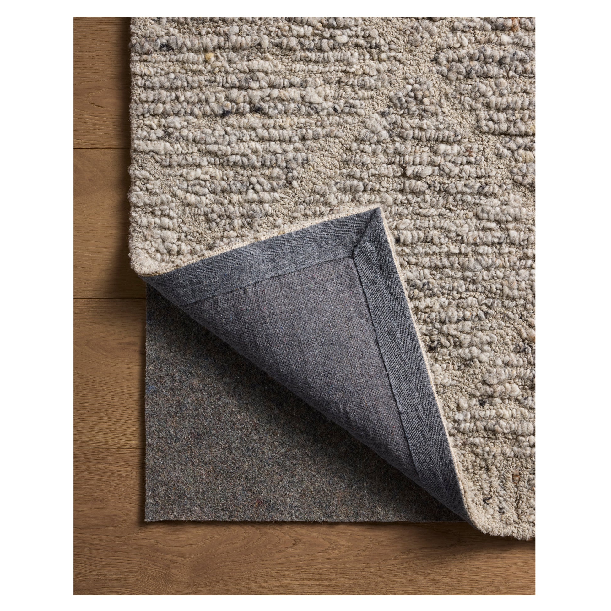 Jones Pebble Rug corner flipped back
