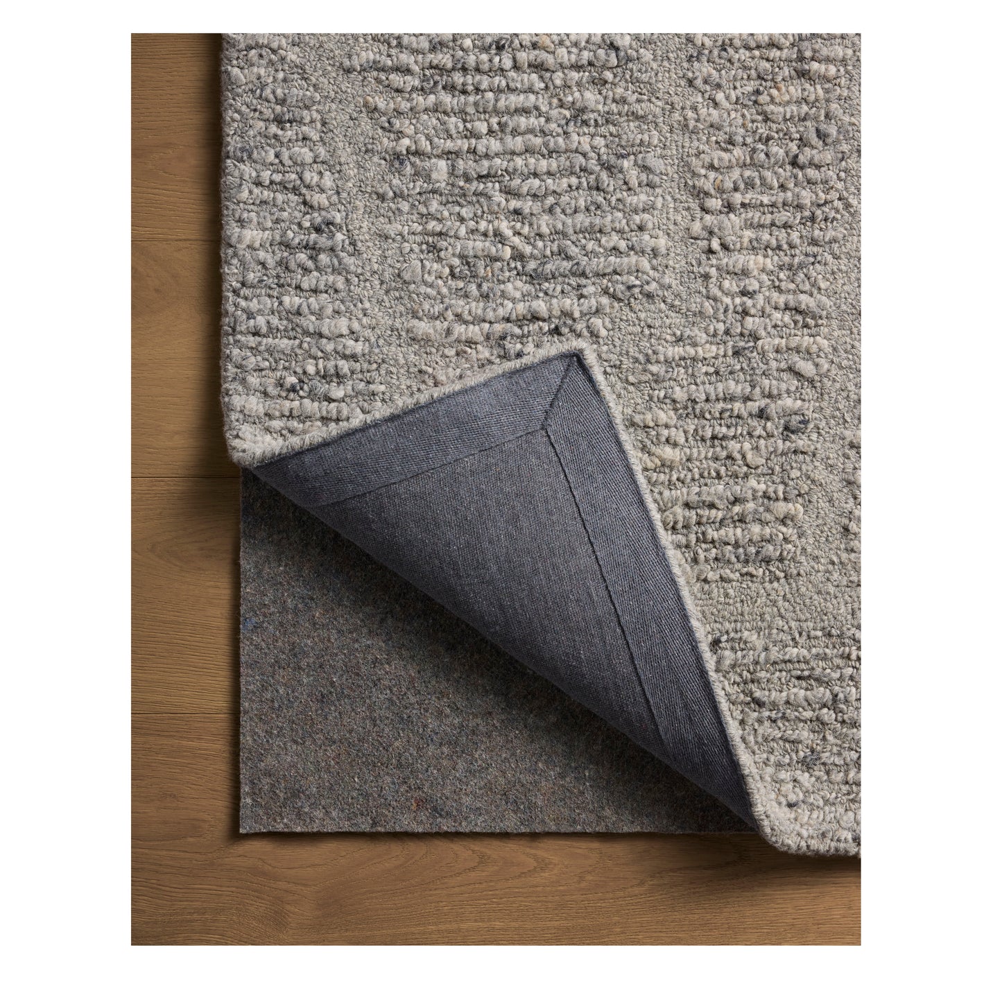 Jones Slate Rug corner flipped back