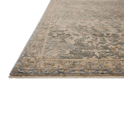 Junie Blue Natural Rug corner up close