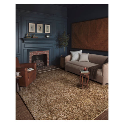 Junie Clay Natural Rug shown in a living room