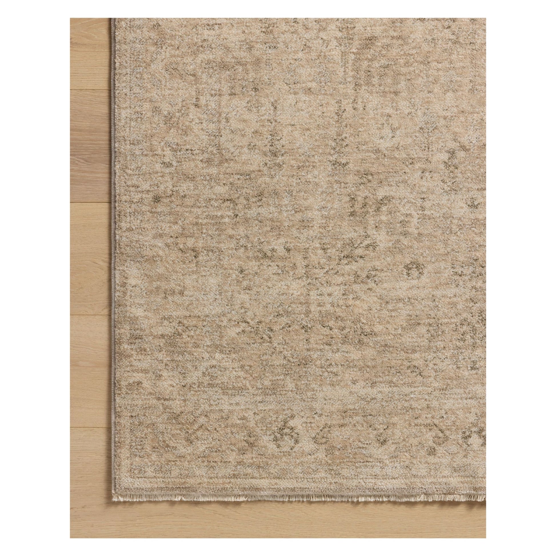 Junie Oatmeal Smoke Rug corner from above