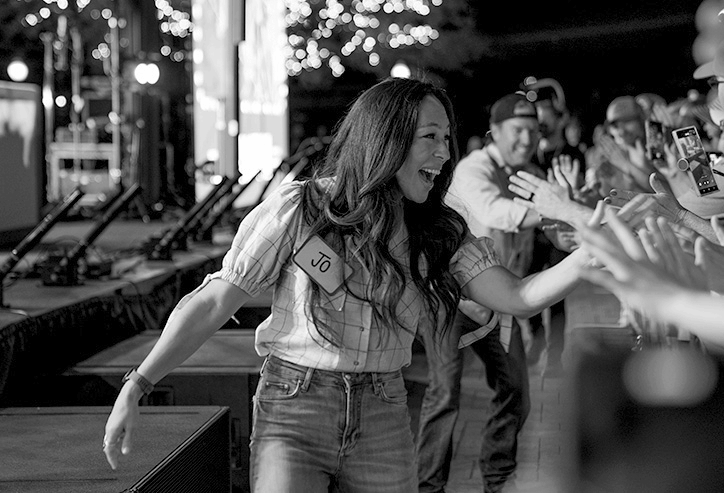 GIF of different black and white images of Chip and Joanna thru the years.