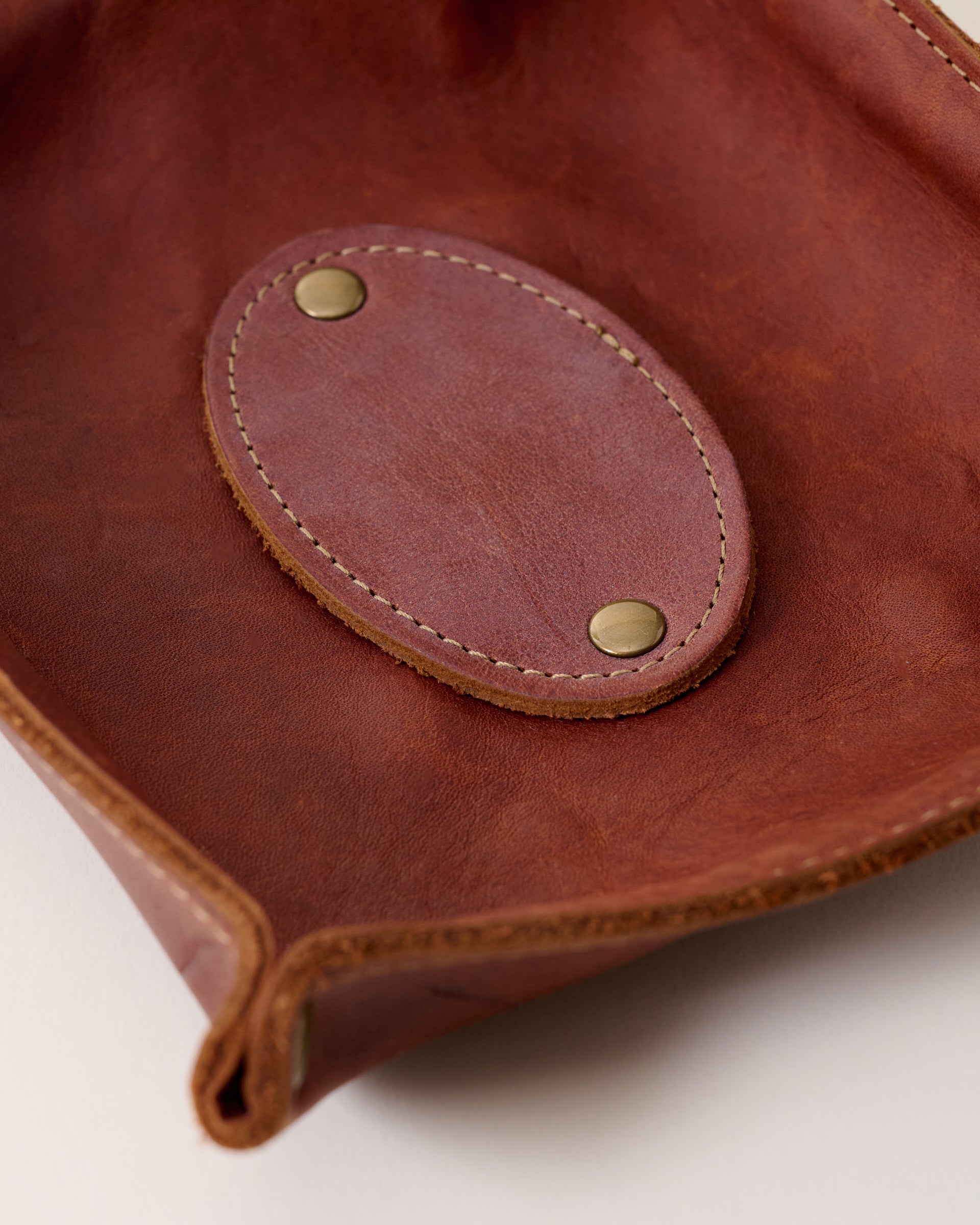 The Monticello Leather Valet Tray