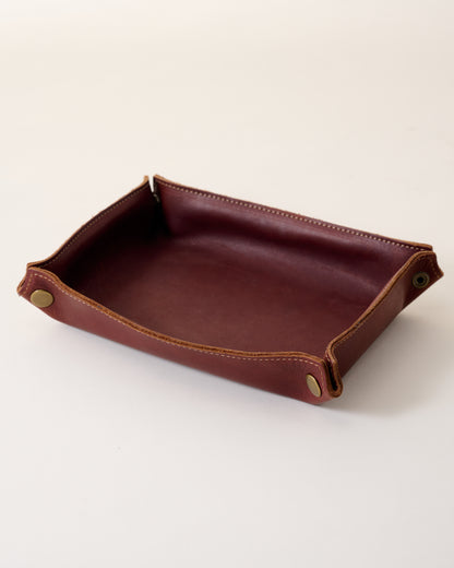 The Jetsetter Leather Valet Tray