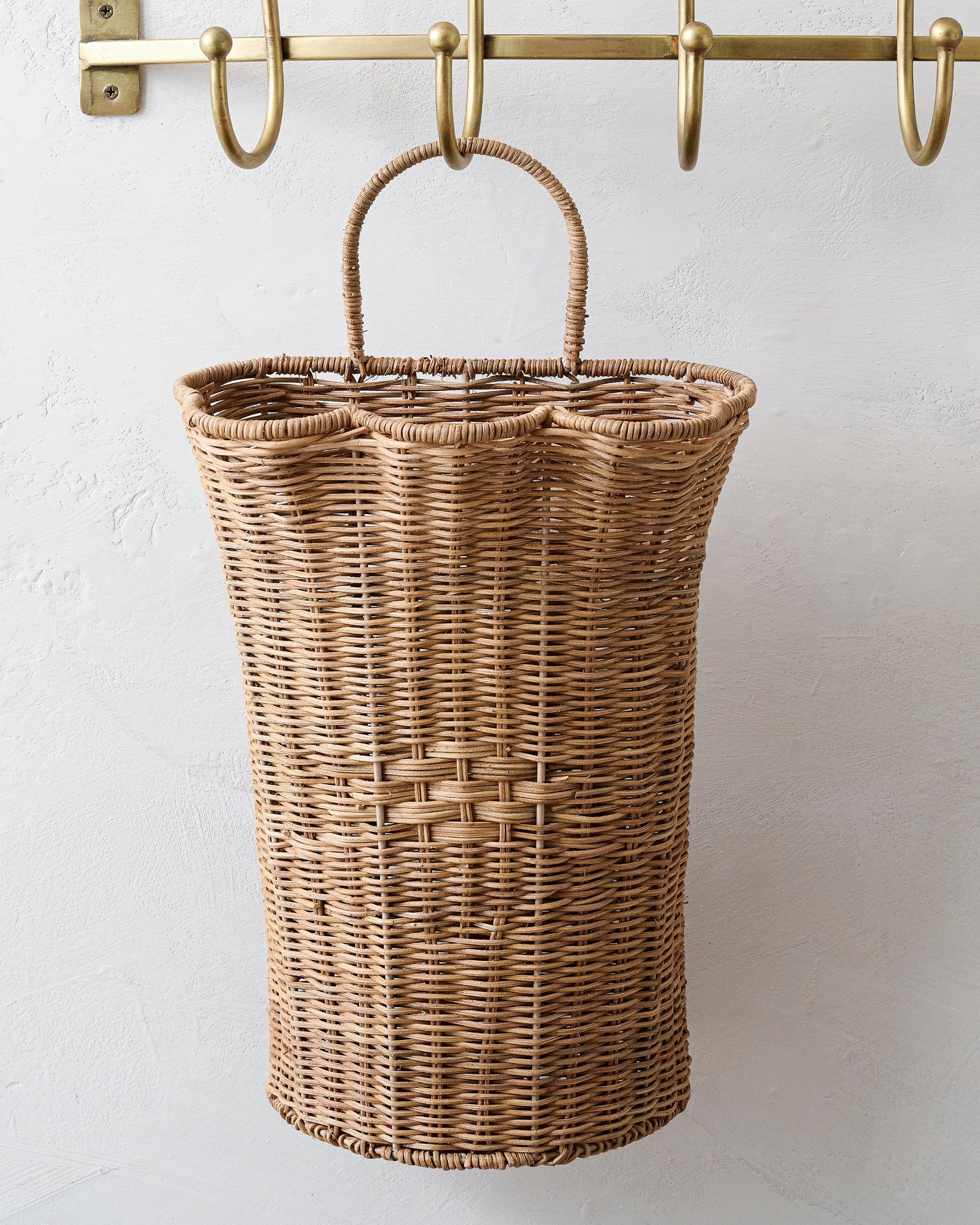 magnolia woven wall planter Woven Scalloped Wall Basket – Magnolia