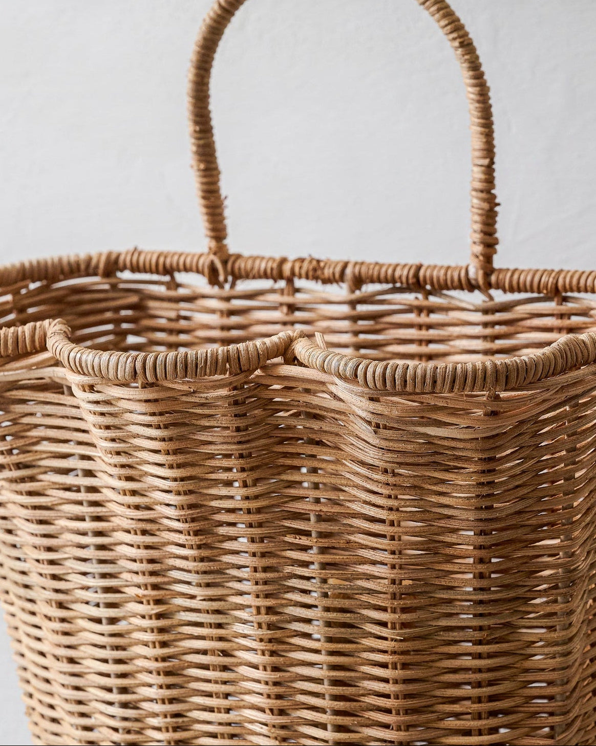 magnolia woven wall planter Woven Scalloped Wall Basket – Magnolia