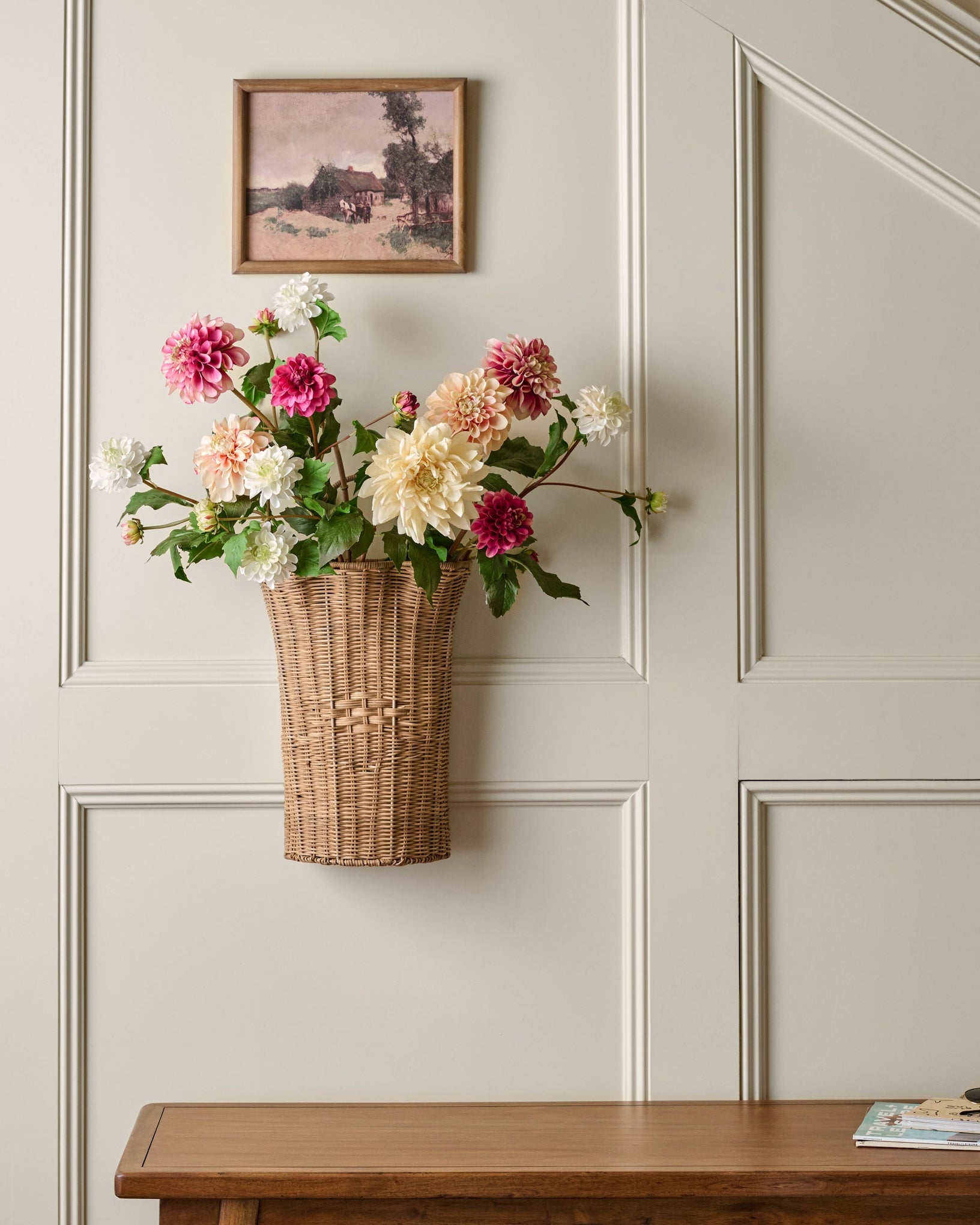magnolia woven wall planter Woven Scalloped Wall Basket – Magnolia