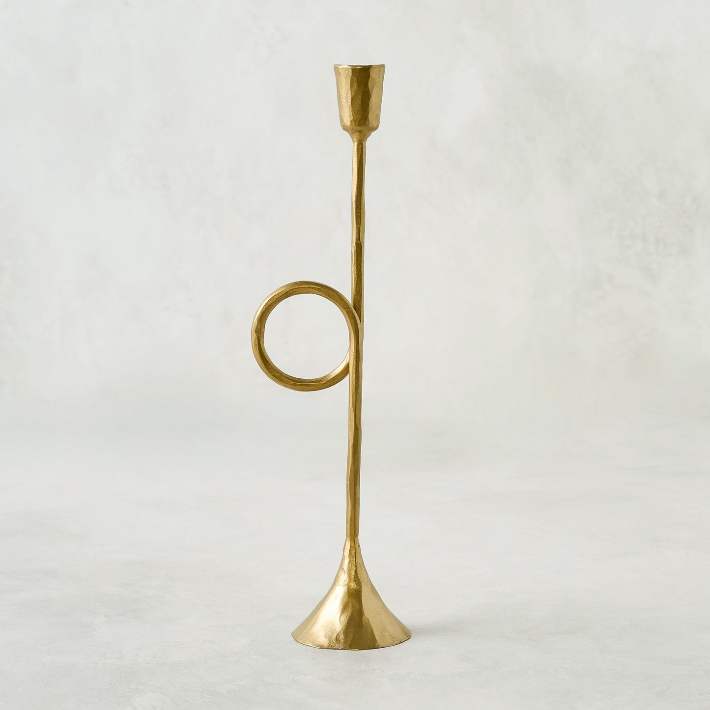 Brass Large Antique Inspired Trumpet Taperholder