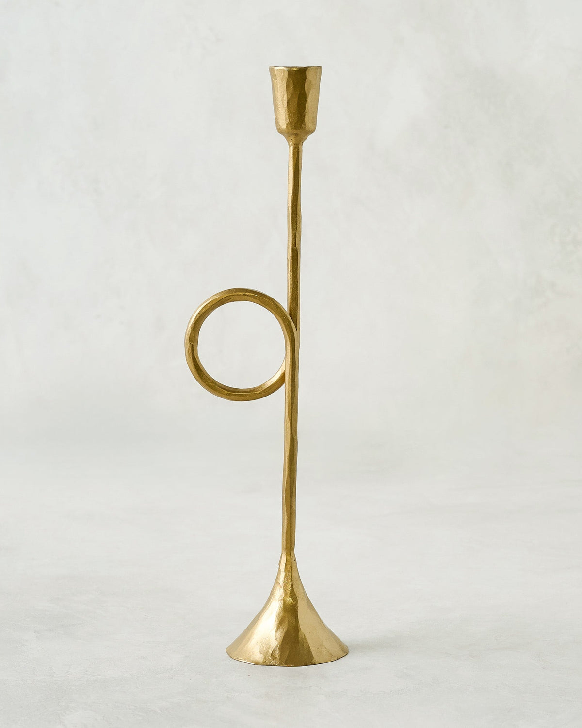 Brass Large Antique Inspired Trumpet Taperholder